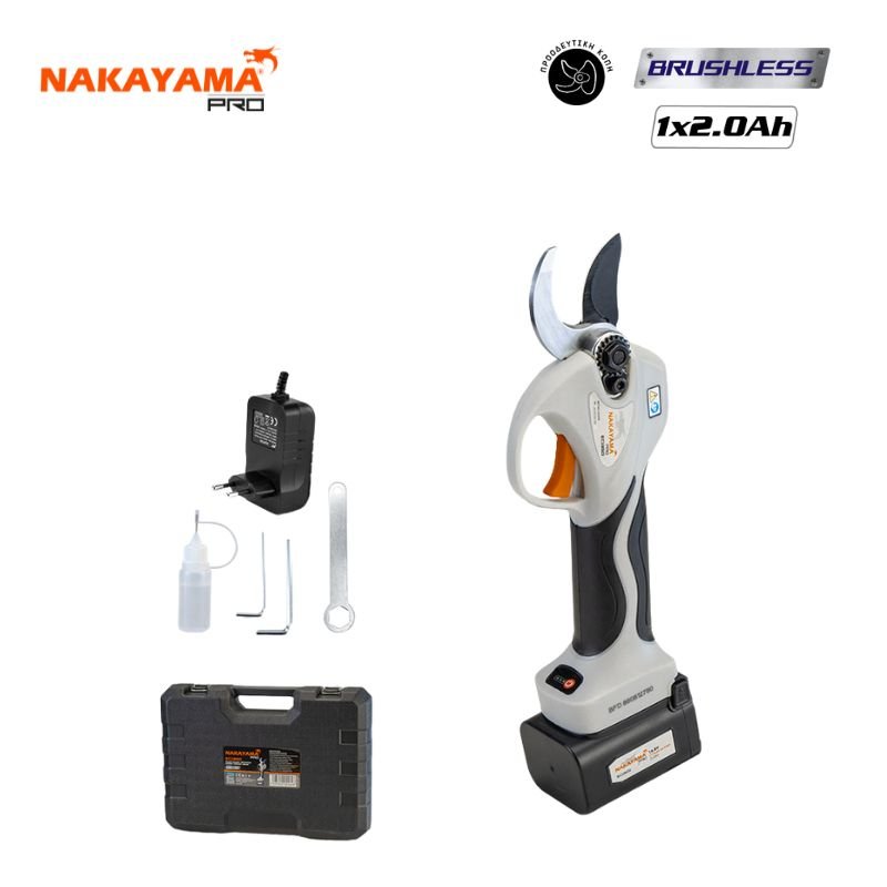 NAKAYAMA Pro EC1350 Ψαλίδι Κλάδου Μπαταρίας 16.8V, Brushless,Προοδευτική Κοπή 0-25/0-32mm,740gr