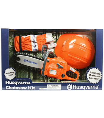 Παιχνίδι ΚΙΤ Αλυσοπρίονο, Γάντια, Κράνος Husqvarna (χωρίς μπαταρία)