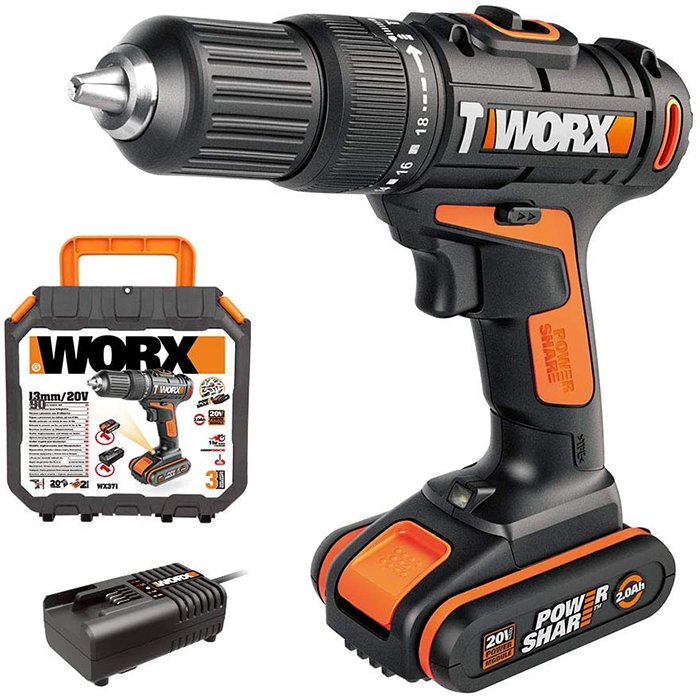 ΚΡΟΥΣΤΙΚΟ ΔΡΑΠΑΝOKAΤΣΑΒΙΔΟ ΜΠΑΤΑΡΙΑΣ 20V WORX + Μπαταρία 2.0Ah + Φορτιστής