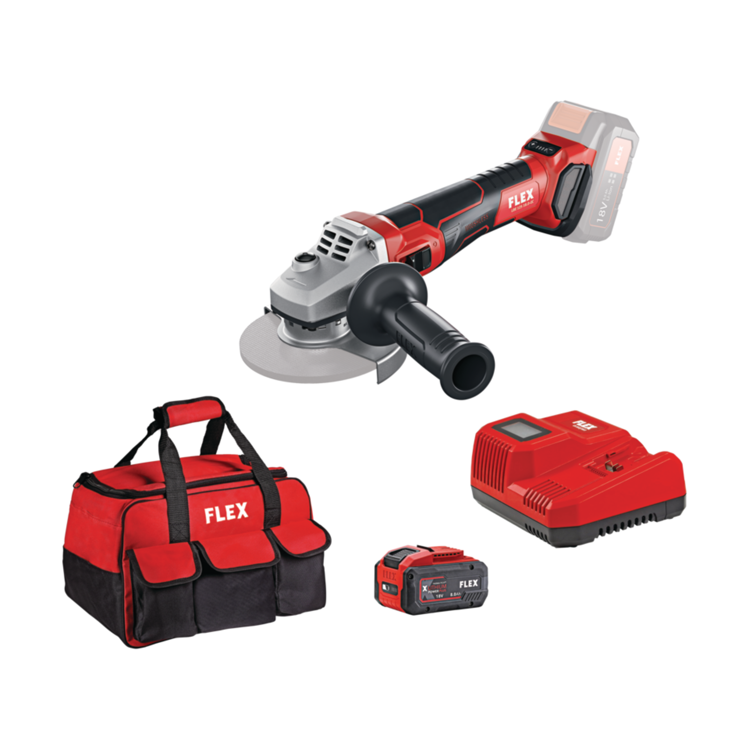 ΡΥΘΜΙΖΟΜΕΝΟΣ ΓΩΝΙΑΚΟΣ ΤΡΟΧΟΣ ΜΠΑΤΑΡΙΑΣ LBE 125 18.0-EC/8.0 Set