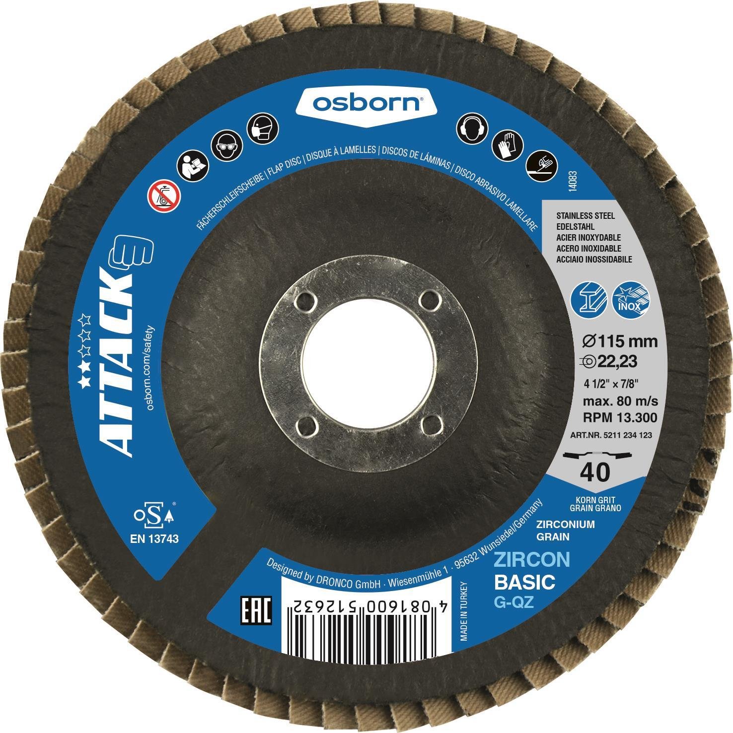 ΠOΛYΠTEPO ΓYAΛIΣMATOΣ 10T. 115X22  ATTACK G-QZ  NO60KOKO