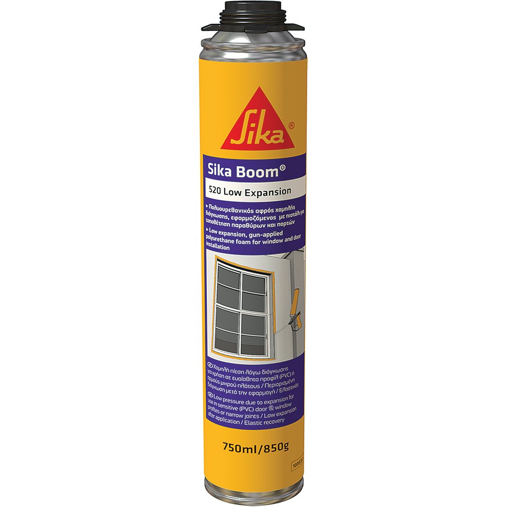 Sika Boom®-520 Πιστολιού
Διογκούμενος πολυουρεθανικός
αφρός ταχείας ωρίμανσης