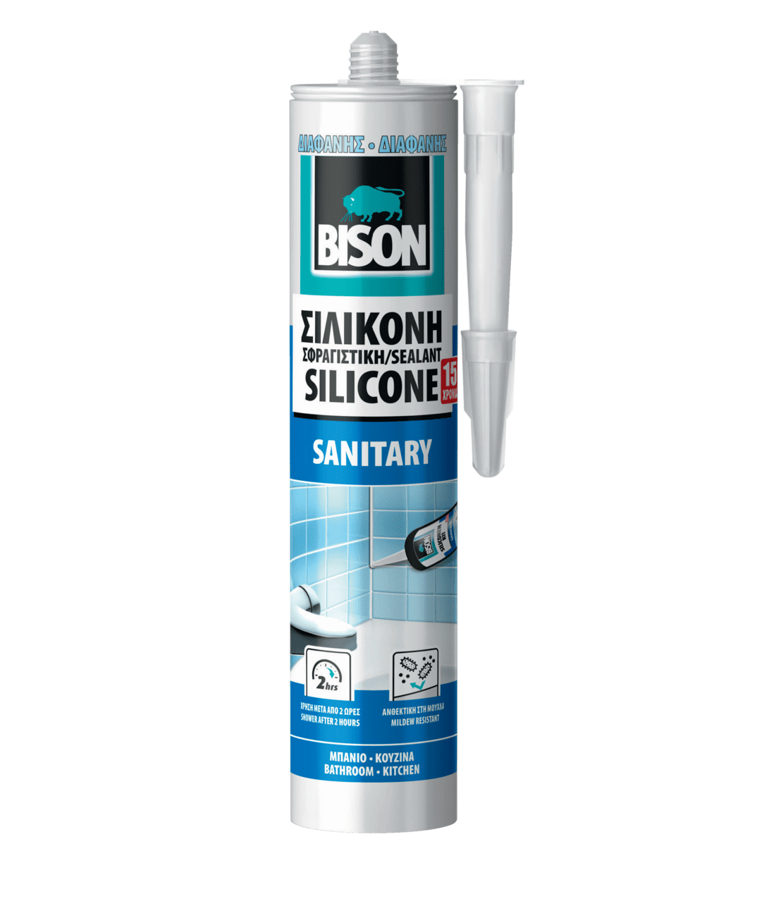 ΣΙΛΙΚΟΝΗ ΑΝΤΙΜΟΥΧΛΙΚΗ ΔΙΑΦΑΝΗ 280ml BISON