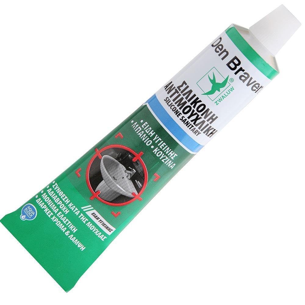 ΣIΛIKONH 12TEM. ΣΩΛHNAPIO ΛEYKΉ SANITARI 80ML ΣE MΠΛIΣTEP