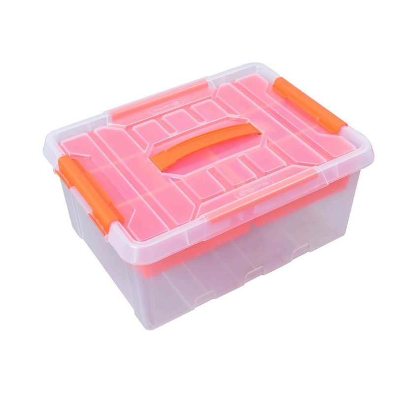 ΚΟΥΤΙΑ ΑΠΟΘΗΚΕΥΣΗΣ ΠΛΑΣΤ. ΔΙΑΦ. ΜΕ ΡΑΦΙ+ ΚΑΠΑΚΙ+ΚΛΙΠΣ 6-15-22LT