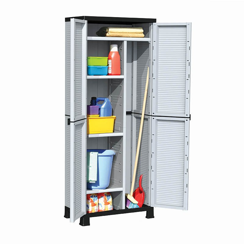 BORMANN BPC7000 Ντουλάπα Πλαστική με 4 Ράφια & Χώρισμα Μ68xΠ38xΥ171cm