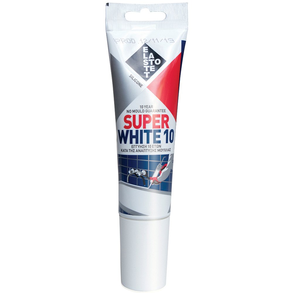 ELASTOTET SUPER WHITE 10 ΣΙΛΙΚΟΝΗ ΑΝΤΙΒΑΚΤΗΡΙΔΙΑΚΗ-ΑΝΤΙΜΟΥΧΛΙΚΗ 80ml - ΔΙΑΦΑΝΟ-ΧΡΩΜΑ