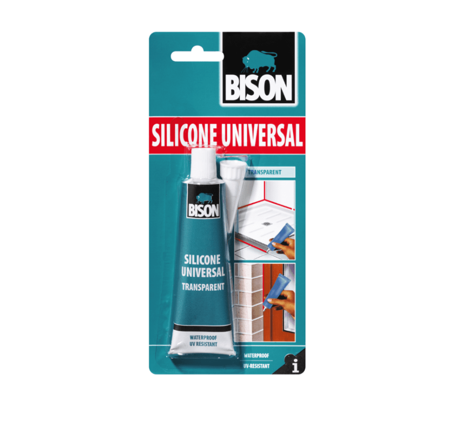 SILICONE UNIVERSAL ΔΙΑΦΑΝΗ 60ml blister BISON