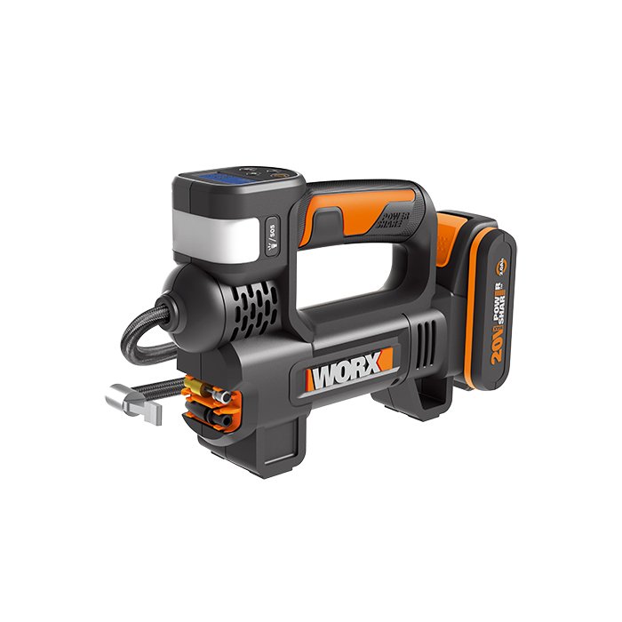 ΠΟΛΥΧΡΗΣΤΙΚΟ ΚΟΜΠΡΕΣΕΡ ΑΕΡΟΣ ΜΕ ΦΑΚΟ LED+ Μπαταρία 2,0Ah + Φορτιστής 20V WORX WX092