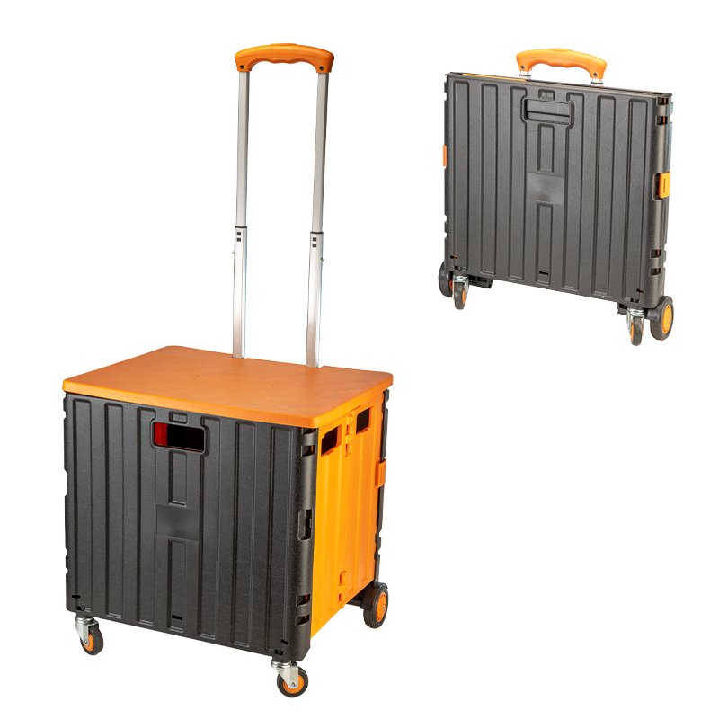 BORMANN BWB1304 Καρότσι Μεταφοράς Πλαστικό,Πτυσσόμενο με 4 Ρόδες & Ικάνοτητα Μεταφοράς Φορτίου 35Kg