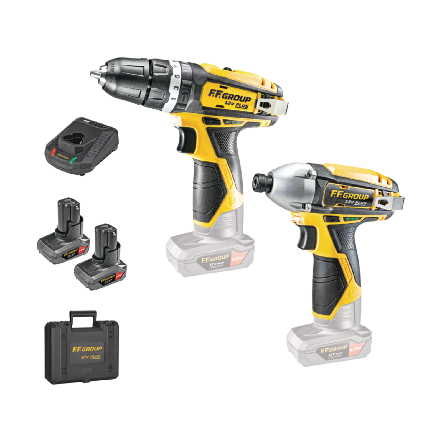 ΣΕΤ - ΚΡΟΥΣΤΙΚΟ ΔΡΑΠΑΝΟΚΑΤΣΑΒΙΔΟ & ΠΑΛΜΙΚΟ ΚΑΤΣΑΒΙΔΙ ΜΕ 2x4,0Ah ΜΠΑΤΑΡΙΕΣ CHD 12V PLUS & CID 12V/80 PLUS