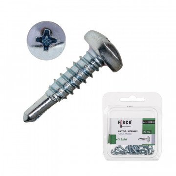 FLASH ΤΡΥΠΑΝΟΒΙΔΑ ΨΩΜΑΚΙ PHILIPS ΓΑΛΒΑΝΙΖΕ - 4.2MM-ΔΙΑΜΕΤΡΟΣ, 16.0MM-ΜΗΚΟΣ